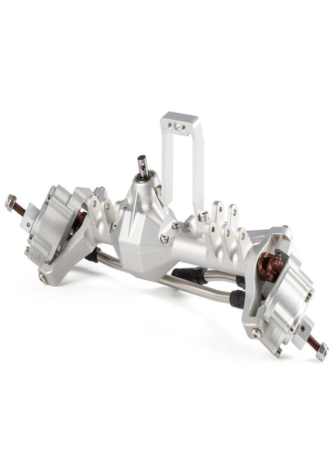 ZMHOBBY Aluminum Offset Portal Axles with BTA Servo Mount and Panhard Mount for 1/10 Comp Rigs Axial Capra SCX10 III LCG Chassis (Silver Front Axle) - Image 3